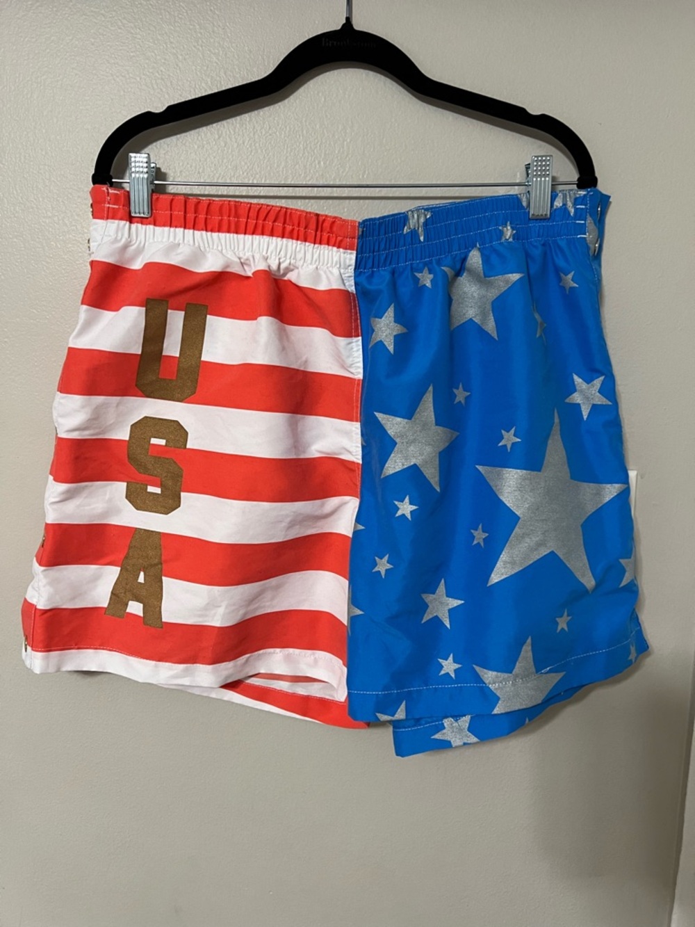 Chubbies USA Flag Swim Trunks Shorts Men’s XXL Red White Blue Stars Stripes